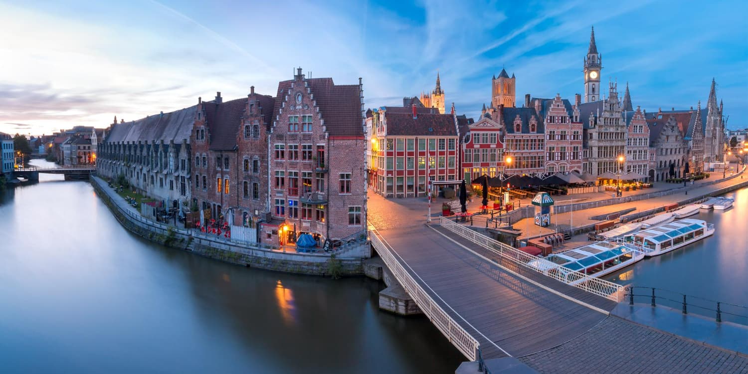 Gent Graslei in de ochtend